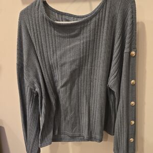 Ribbed Sweater with Button Detail SET